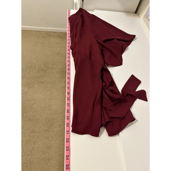 Torrid Womans Wrap Top Size 3X Flowy Formal Office Career Event Romantic Bow - Picture 8 of 14